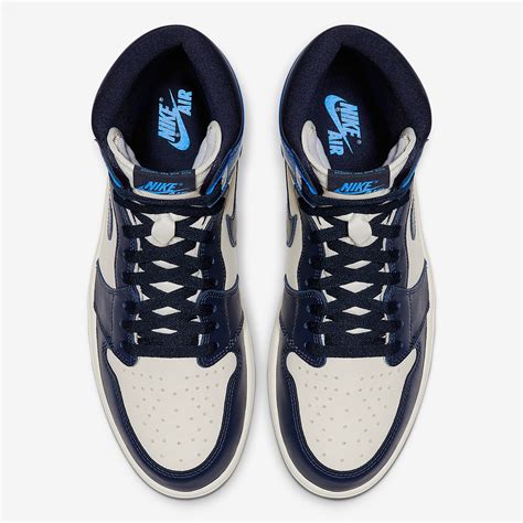 Air Jordan 1 Retro High OG Sail Obsidian University Blue SneakerNews