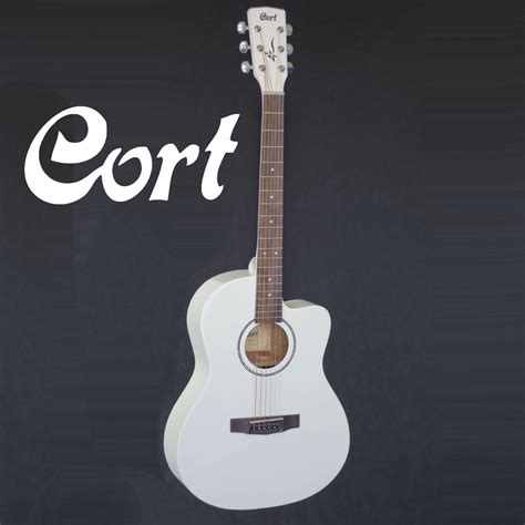 CORT JADE 1-AW. ARCTIC WHITE. A SMALLER BODY ACOUSTIC GUITAR WITH A ...