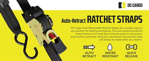 Amazon Dc Cargo Retractable Ratchet Strap Pack Inch X