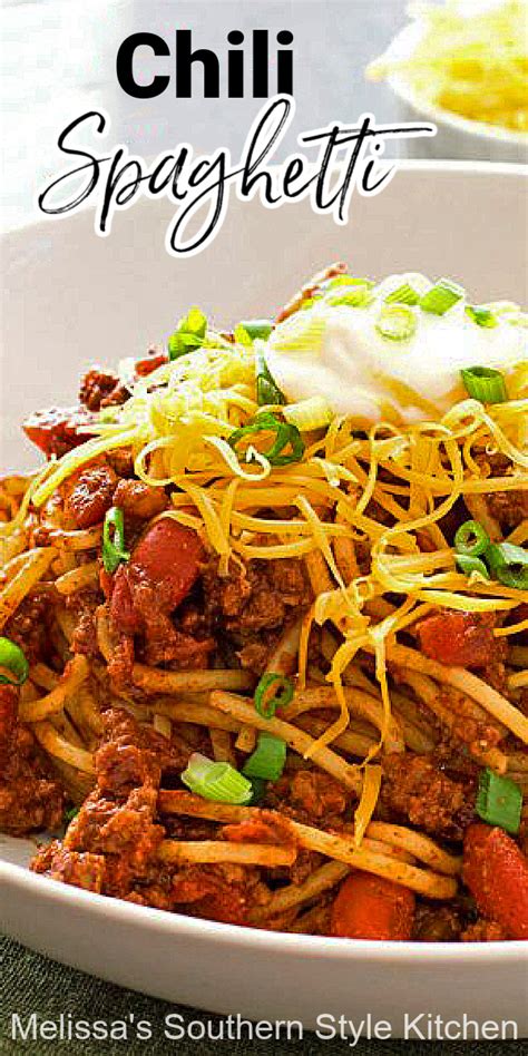 Chili Spaghetti - melissassouthernstylekitchen.com