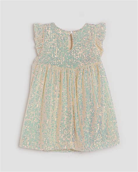 Riachuelo Vestido Infantil Paet S E Babados A Bege Pool By