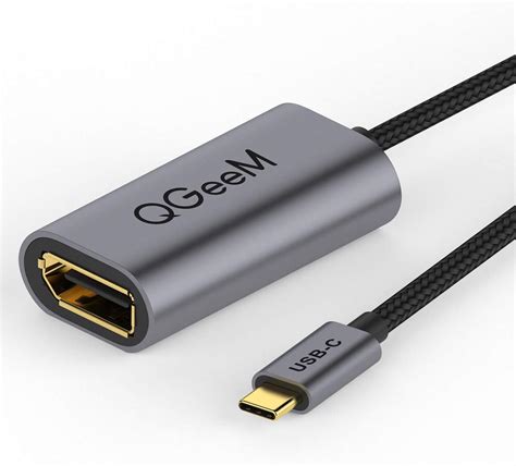 QGeeM Câble Adaptateur USB C vers DisplayPort 4 K 60 Hz Thunderbolt 3