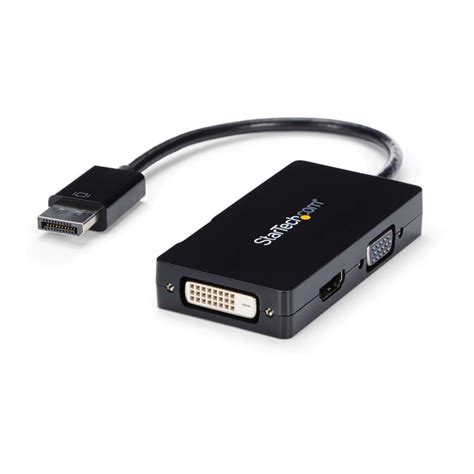 Startech Displayport To Vga Dvi Hdmi Adapter Black Techinn