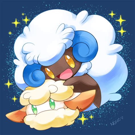 Whimsicott And Cottonee Pokemon Drawn By Nononorabi Danbooru