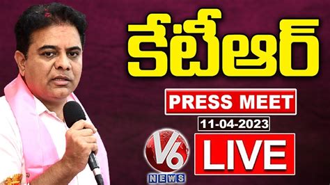 LIVE BRS Party Working President KTR Press Meet At Telangana Bhavan