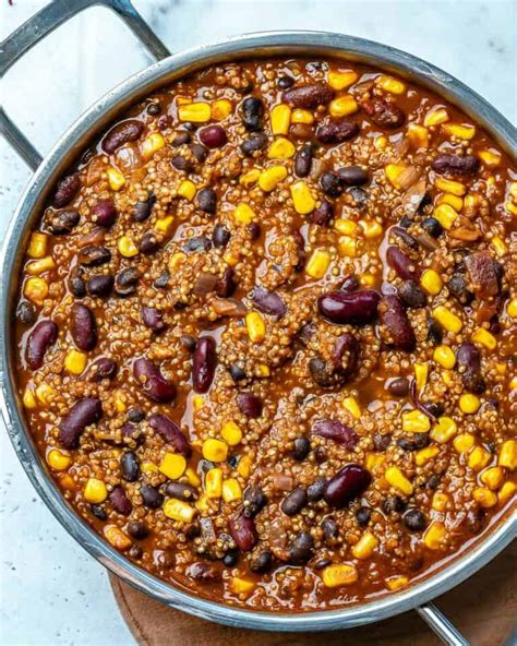 Easy Vegetarian Bean Chili Recipe Easy Healthy Fitness Meals