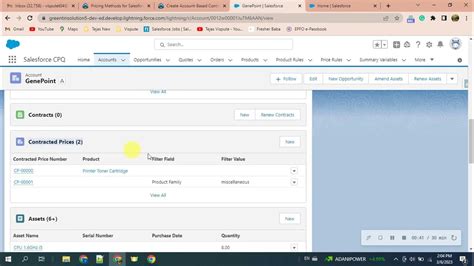 Create Account Based Contracted Pricing Pricing Methods For Salesforce Cpq Youtube