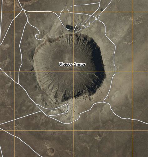 Meteor Crater Arizona Map - Map Of Italy