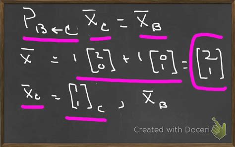 Change Of Basis Matrix Example Youtube