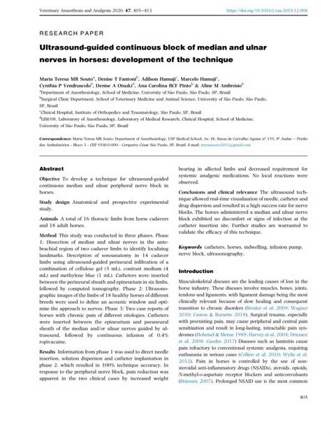 PDF Ultrasound Guided Continuous Block Of Median And Ulnar DOKUMEN TIPS