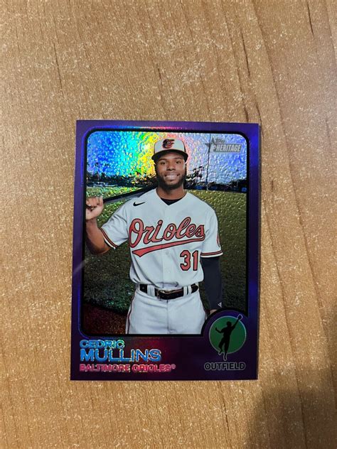 2022 Topps Heritage Cedric Mullins 232 Purple Chrome Refractor