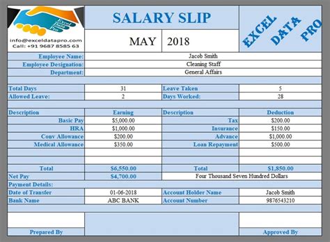 9 Ready To Use Salary Slip Excel Templates Exceldatapro