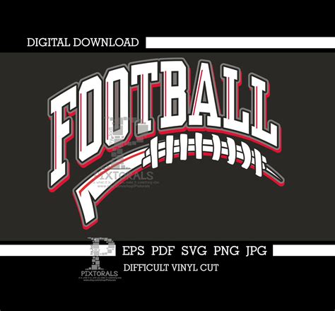 Football Tail Design, Digital Download, Eps, Pdf, Svg, Jpg, Png ...