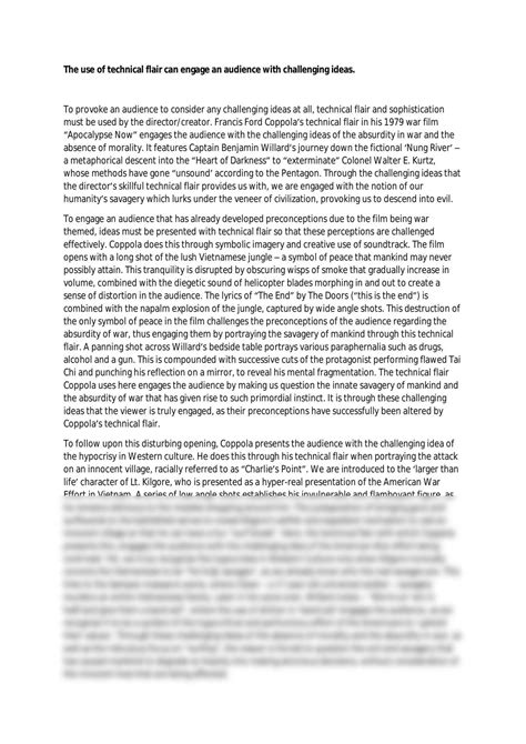 The use of technical flair can engage an audience with challenging