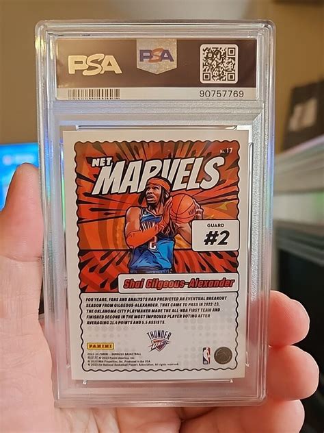 Panini Donruss Shai Gilgeous Alexander Net Marvels Diamond Psa