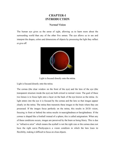 Comparative Study Of Intraocular Pressure In Emmetropes Chapter