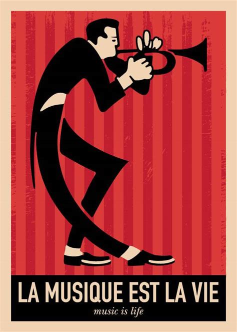 Fransk Vintage Orkester Retro Plakat L Plakater L Postershop Dk