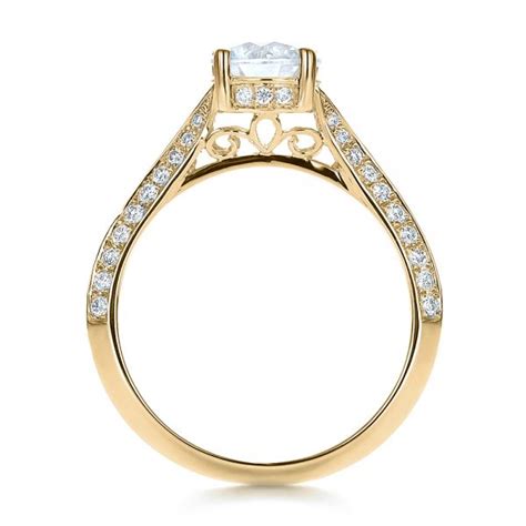 14k Yellow Gold Split Shank Diamond Engagement Ring 100396 Seattle Bellevue Joseph Jewelry