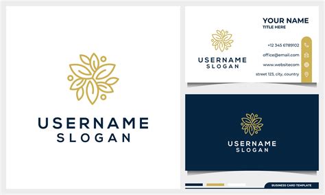 abstract flower logo design with business card template 3161392 Vector ...