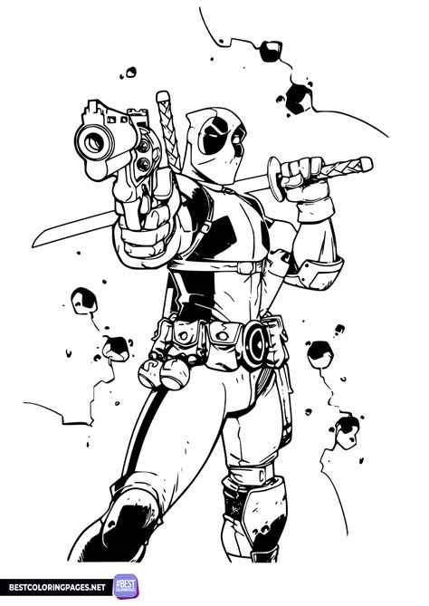 Deadpool Coloring Pages