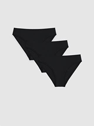 LCW DREAM Siyah Düz Bikini Külot 3 lü W5LM47Z8 CVL LCW