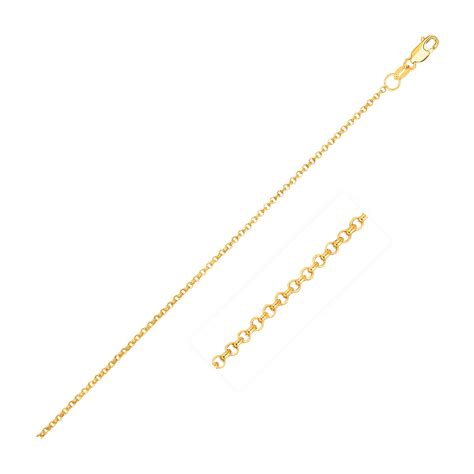 Diamond Cut Rolo Chain In 14k Yellow Gold 1 1 Mm Richard Cannon Jewelry