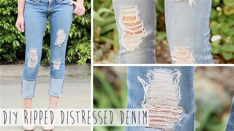 Diy Ripped Knee Jeans