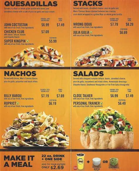 Moe's Southwest Grill Menu - Urbanspoon/Zomato