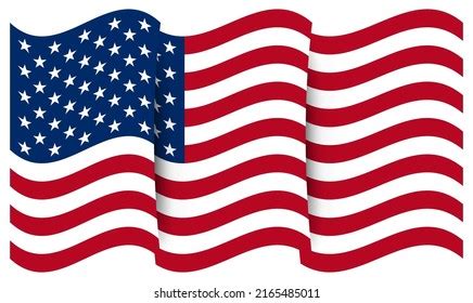 Usa Flag Isolated On White Background Stock Vector (Royalty Free ...