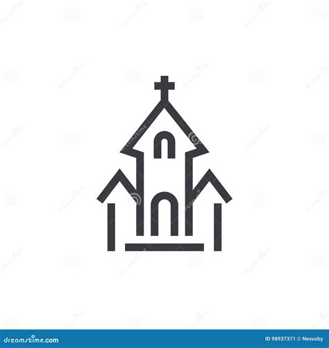 Icono De La Iglesia Vector Ilustración del Vector Ilustración de