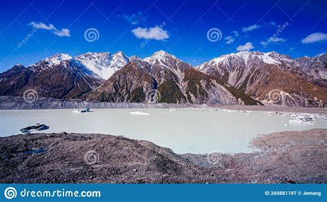 Scenic Mountain Along Lake Pukaki To Mount Cook National Park South