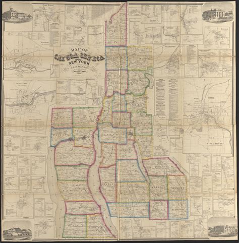 Map Of Cayuga And Seneca Counties New York Digital Commonwealth