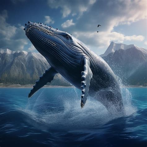 A whale in sea | Premium AI-generated image