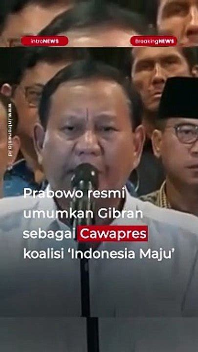 Koalisi Indonesia Maju KIM Resmi Usung Gibran Jadi Cawapres Prabowo