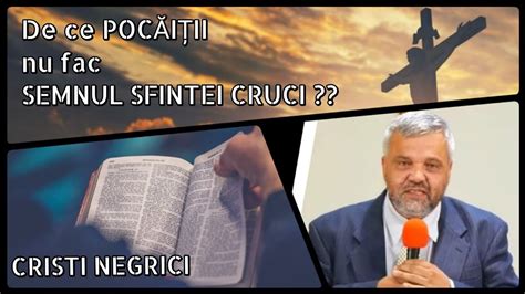 CRISTI NEGRICI de ce POCĂIȚII nu fac SEMNUL SFINTEI CRUCI Preluat