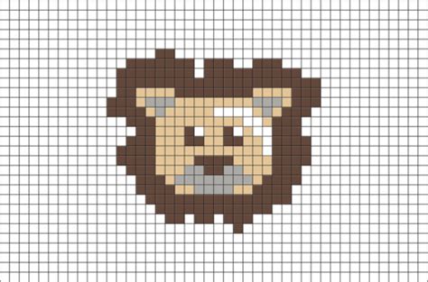 Minecraft Lion Pixel Art