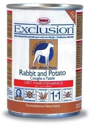 Exclusion Cane Hypoallergenic Adult All Breed Coniglio Patate 400 G