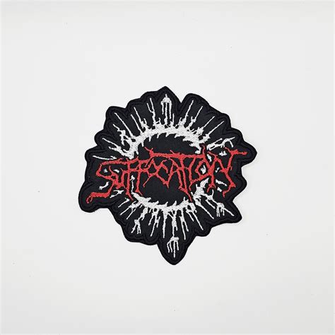 Suffocation Impaled Logo Shaped Border Embroidered Patch Etsy Canada