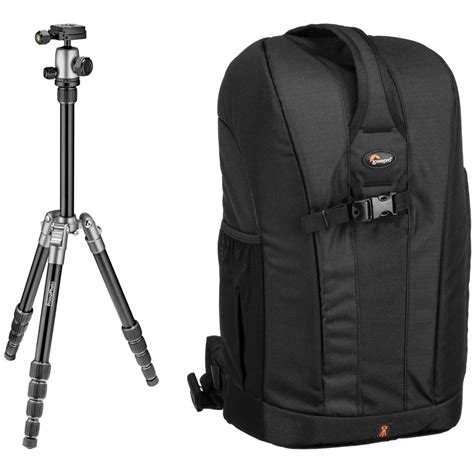 Prima Photo Small Travel Tripod (Silver) and Lowepro Flipside