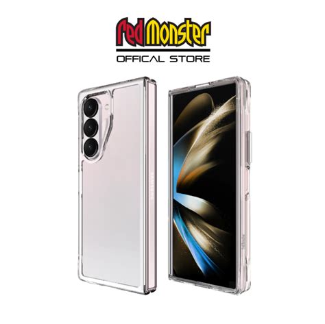Red Monster Armour Tough Naked Hard Pure Clear For Galaxy Z Fold