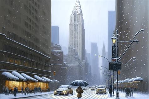 HD wallpaper: AI art, winter, snow, city, Christmas, New York City ...