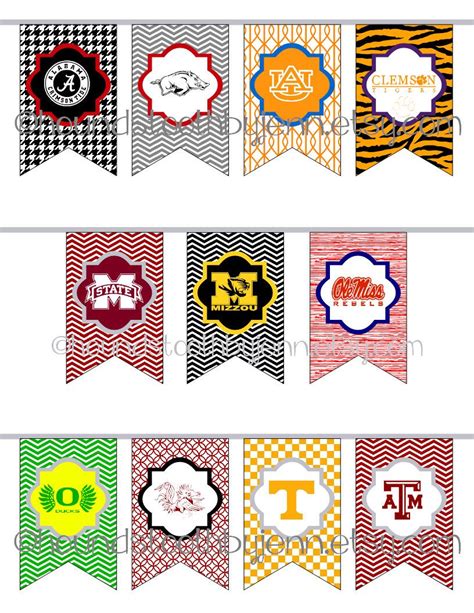 College Pennants Printable