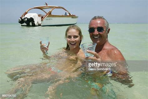 Heidi Klum et son compagnon Flavio Briatore dans l'eau lors de leurs ...