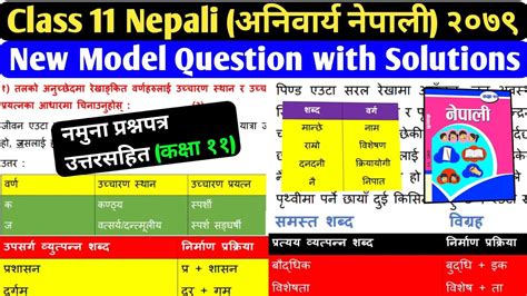 Nepali Class 11 New Model Question Solutions 2080 Class 11 Nepali