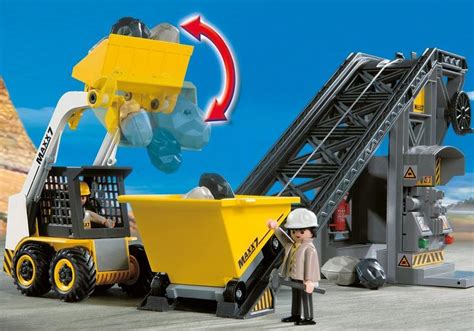 PLAYMOBIL City Action Baustelle Baukran Bagger Kran LKW Abriss Fahrzeug