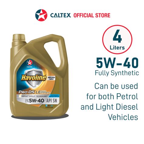 Minyak Enjin Kereta Caltex Havoline Prods Fully Synthetic Le Sae W