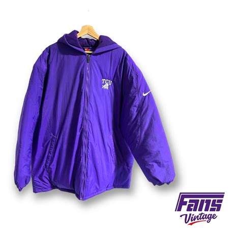 Vintage Y2k Nike Tcu Team Issued Nike Fleece Lined Jacket Fans Vintage