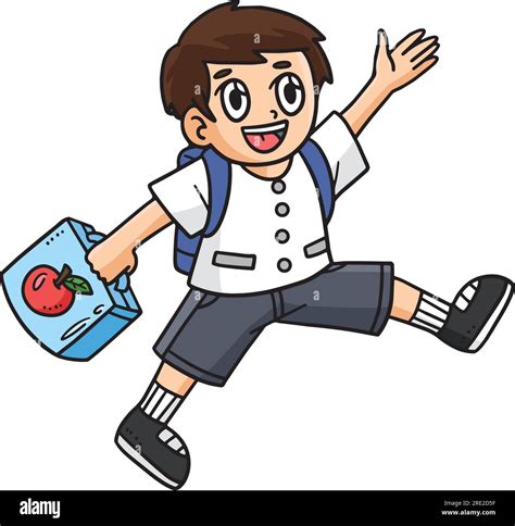 Back To School Happy Student Cartoon Clipart Stock Vector Image & Art - Alamy