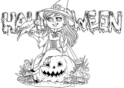 Printable Coloring Pages For Adults Halloween Letter Worksheets