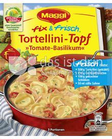 Maggi Fix Frisch Tortellini Topf Tomate Basilikum 317 0 Kalorien